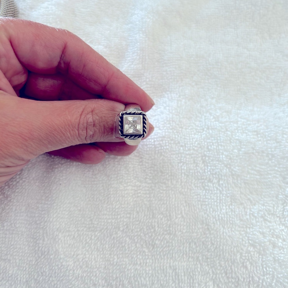 Silpada Cubic zirconia- sterling silver ring